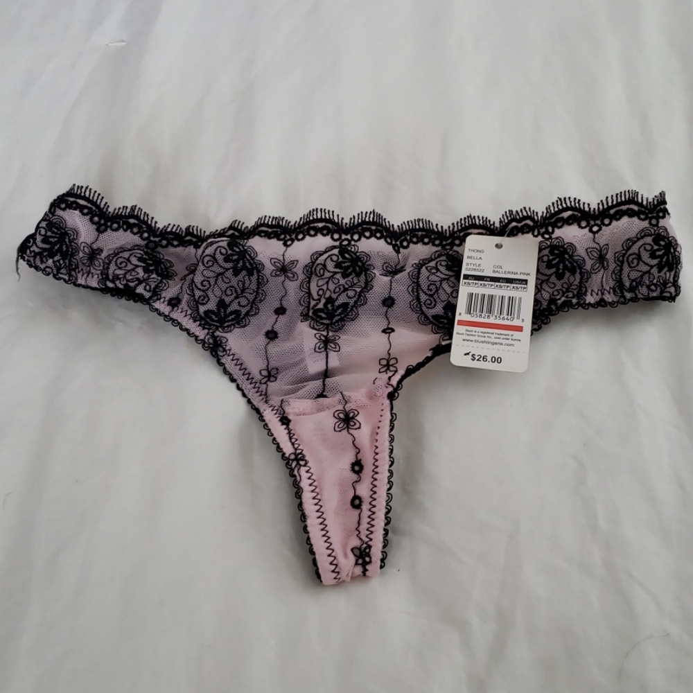 NWT Blue Boutique  Blush Thong